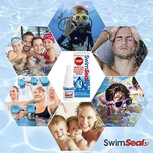 SwimSeal - Gotas Para Los oídos Que Protegen Para Que No quede Agua en el Oído. Con Ellas no Necesitaras Tapones: Ideal para Nadar, Bucear, Practicar Surf y Triatlones.
