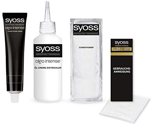 syoss Oleo Intense 10 – 50 brillante ceniza Rubio Color del pelo (3 unidades, X 115 ml)