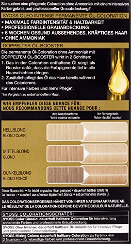syoss Oleo Intense 10 – 50 brillante ceniza Rubio Color del pelo (3 unidades, X 115 ml)