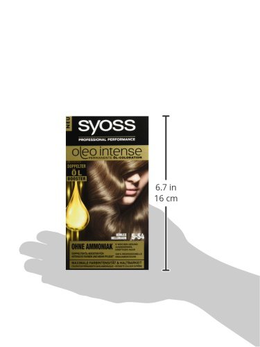 syoss Oleo Intense 5 – 54 fría marrón claro color del pelo (3 unidades, X 115 ml)