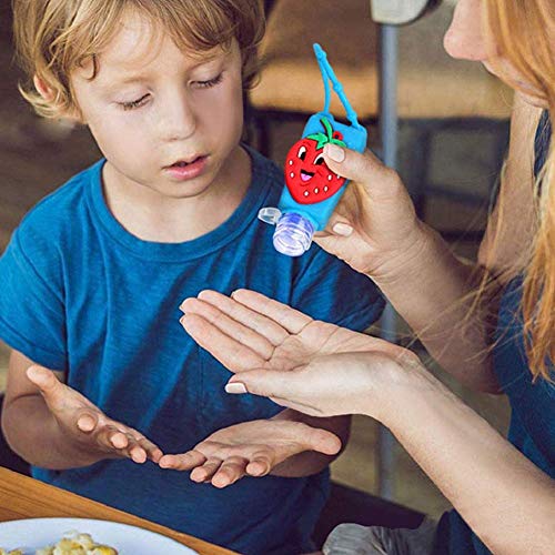 SYSI Botellas de Viaje Portátiles para Niños, 30ml Reutilizable Botella Recargable Vacía - Prueba de Fugas Rellenable Contenedor Botellas de Viaje para Actividades al Aire Libre, Escuela (5PC Animal)