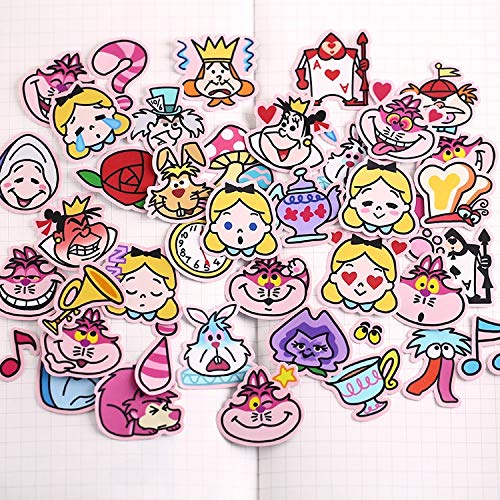 SZYND Cute Kawaii Alice Stickers Decal para el teléfono Car Case Waterproof Laptop Album Diary Backpack Kids Toy Stickers Waterproof 40Pcs