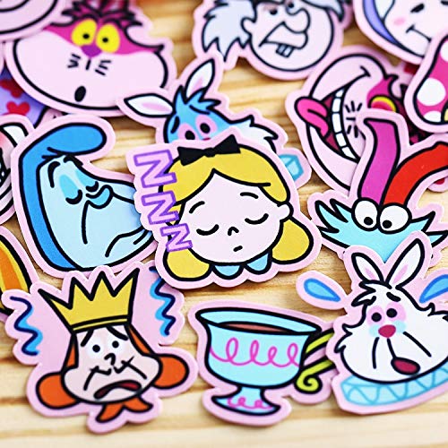 SZYND Cute Kawaii Alice Stickers Decal para el teléfono Car Case Waterproof Laptop Album Diary Backpack Kids Toy Stickers Waterproof 40Pcs
