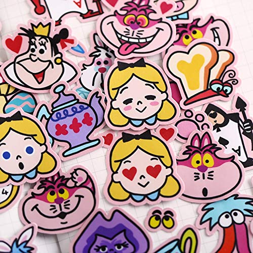 SZYND Cute Kawaii Alice Stickers Decal para el teléfono Car Case Waterproof Laptop Album Diary Backpack Kids Toy Stickers Waterproof 40Pcs