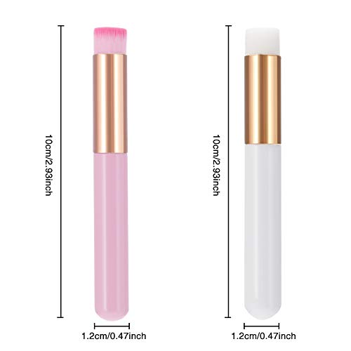 Tagaremuser 20 piezas de cepillo para puntos negros, cepillo limpiador de pestañas para extensiones, cepillo de limpieza profunda de poros de nariz, cepillos de limpieza facial (blanco y rosa)