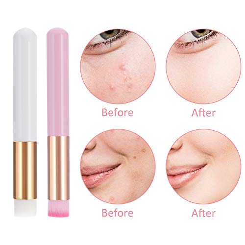 Tagaremuser 20 piezas de cepillo para puntos negros, cepillo limpiador de pestañas para extensiones, cepillo de limpieza profunda de poros de nariz, cepillos de limpieza facial (blanco y rosa)