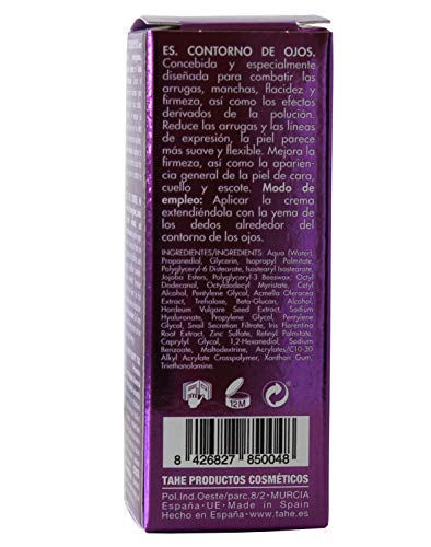 Tahe Absolute Violet Contorno de ojos Con Retinol, Proteoglicanos, Acmella oleracea y Ácido Hialurónico, 15 ml