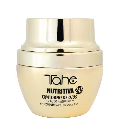 Tahe Nutritiva 24 H Crema Ligera de Contorno de Ojos Mujer con Ácido Hialurónico Efecto Reafirmante y Luminoso, 30 ml