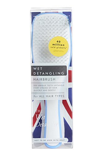Tangle Teezer Wet detangler Serenity Blue, biegsamen cerdas y mango nrevive