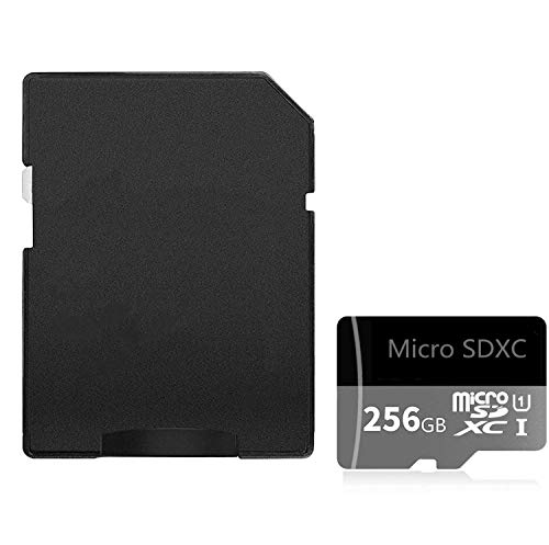 Tarjeta Micro SD de 256 GB de alta velocidad Clase 10 SDXC con adaptador SD gratuito, diseñada para teléfonos inteligentes Android, tabletas y otros dispositivos compatibles (256 GB-A)