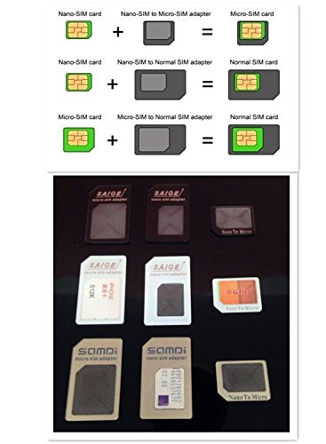 Tarjeta SIM Adaptador Kit especialmente diseñado para iphone 7 6 5 4 usuario, mientras tanto útil para Samsung Nokia HTC Huawei usuario etc