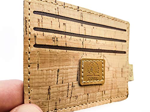 Tarjetero Vegano de Corcho. Más Ecológico y Contribuyes con el Medio Ambiente