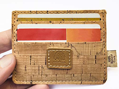 Tarjetero Vegano de Corcho. Más Ecológico y Contribuyes con el Medio Ambiente
