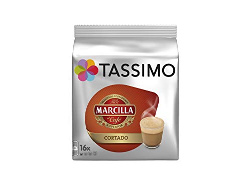 TASSIMO Marcilla Café Cortado - 5 paquetes de 16 cápsulas: Total 80 unidades