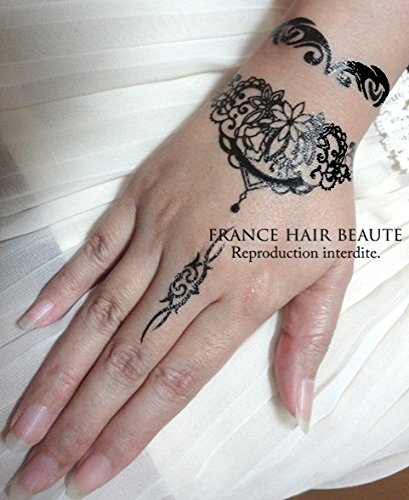 Tatuaje Temporal Estilo Henne negro (promoción: si 2 hojas achetées parmis todos nos Tatuajes = 2 gratis) en Plus elegir rajoutées en votre palanca. 3 achetées = 3 gratuites en Plus. 4 achetés = 4 gratuites en Plus. 5 achetés = 5 gratuites en Plus). Tatua