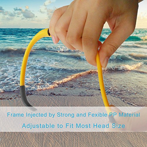 Tayogo Mp3 Natacion,Ipx8 8gb Mp3 Acuatico para Natacion, Correr-Amarillo