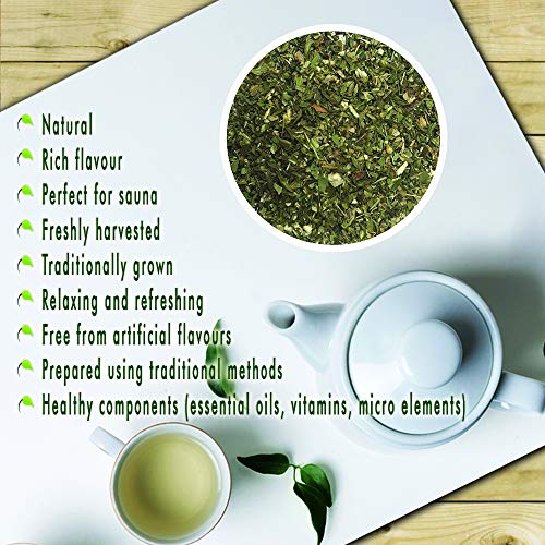 Té Herbal Sedum Mezcla - Tomillo, orégano y equinácea - Té de hierbas sabroso y natural para la sauna - Té refrescante y relajante - Recogido a mano en la UE - 50g