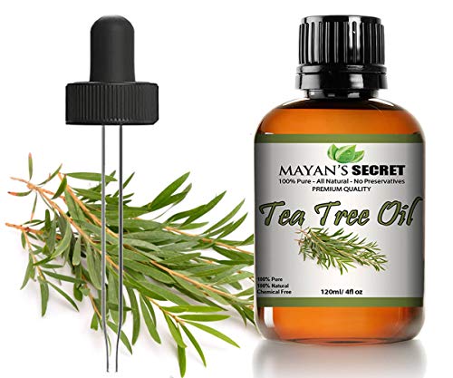 Tea Tree Oil - 100% Pure and Natural Therapeutic Grade Australian Melaleuca Backed by Medical Research - Huge 4 oz Glass bottle