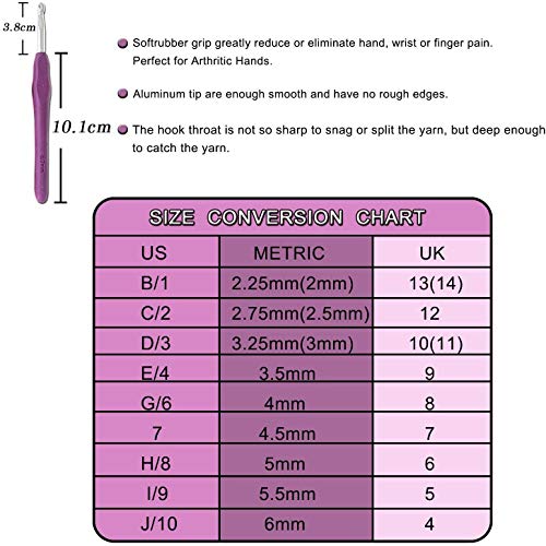 Teamoy Serie de Crochet Kits de Ganchillo Estuche para Crochet Organizador de Agujas Bolsa de Herramientas Juego del Ganchos (incluido accesorios),gato rosado