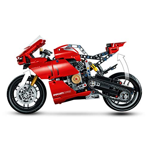 Technic Ducati Panigale V4 R Motocicleta, Modelo de Exhibición Superbike coleccionable, multicolor (Lego ES 42107)