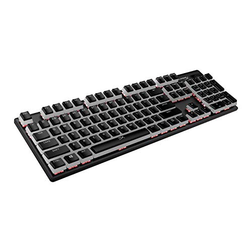 Teclas HyperX Pudding Keycaps - Conjunto completo de teclas - PBT - {Negro} - Diseño inglés (EE. UU.) - 104 teclas, retroiluminado, perfil OEM