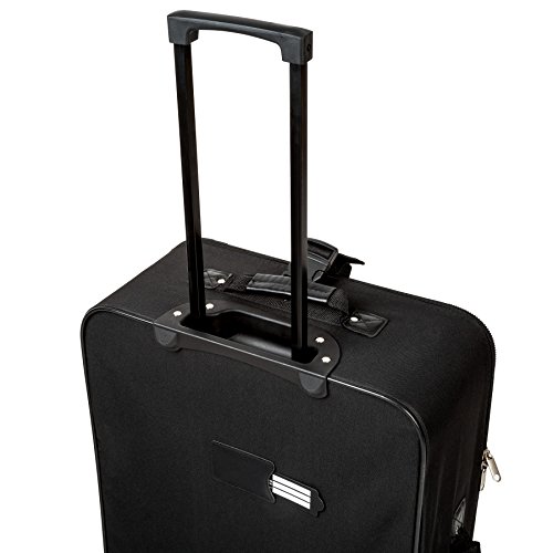 TecTake Conjunto de 4 Maletas de Viaje Juego de Maleta Blanda Bolsa Trolley con Ruedas Negro