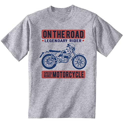 Teesandengines Bultaco lobito mk7 on The Road Rider Camiseta Gris para Hombre de Algodon Size Xxlarge