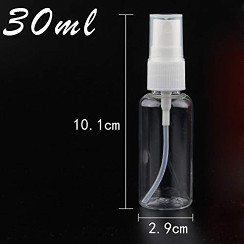 Tefamore Atomizadores Botella de Spray de Viaje 16pcs (30ML) Pulverizador Vaporizador Pulverizacion Plástico Perfume Transparente Reutilizable Botella de Spray de Perfume