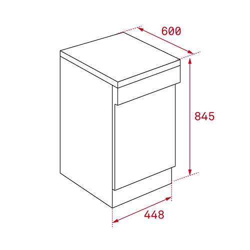 Teka LP8 400 Independiente, A+ lavavajilla - Lavavajillas (Independiente, Blanco, Slimline (45 cm), Blanco, Botones, 9 cubiertos)