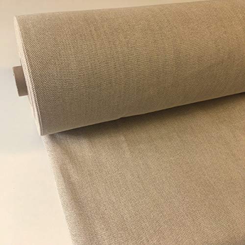 Tela por metros de cortina - Visillo - 40% lino, 60% algodón - Ancho 280 cm - Largo a elección de 50 en 50 cm | Visillo tejido natural, beige