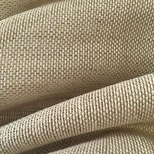 Tela por metros de cortina - Visillo - 40% lino, 60% algodón - Ancho 280 cm - Largo a elección de 50 en 50 cm | Visillo tejido natural, beige