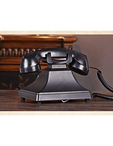 Teléfono Antiguo Madera Vintage 60s Moda Teléfono con Cable Dial Teléfono Disco Giratorio Antiguo Vintage Teléfono Fijo Oficina en casa Identificación de Llamadas Línea Fija