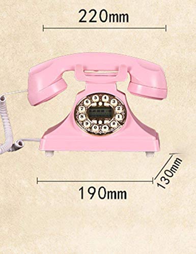 Teléfono Antiguo, teléfono Fijo para el hogar Teléfono Retro Moda Creativo Rotatorio Teléfonos Antiguos para decoración del hogar Teléfono Disco Giratorio Antiguo teléfono Fijo Vintage