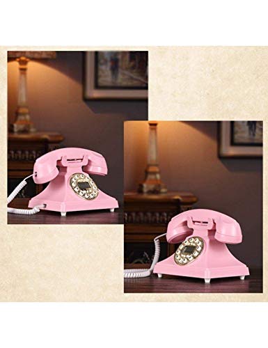 Teléfono Antiguo, teléfono Fijo para el hogar Teléfono Retro Moda Creativo Rotatorio Teléfonos Antiguos para decoración del hogar Teléfono Disco Giratorio Antiguo teléfono Fijo Vintage