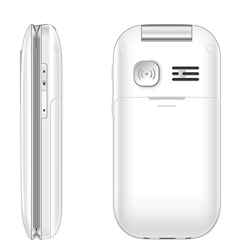 TELEFONO MOVIL INFINITON U1 con Tapa y Teclas Grandes para Mayores con Boton SOS (Blanco)