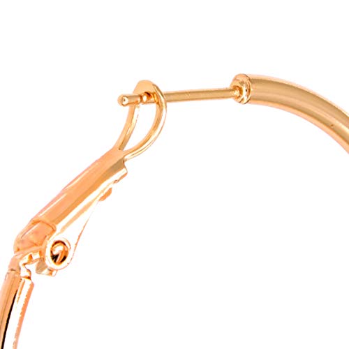 TEMPUS FUGIT. Pendientes Aro Liso Clásicos Chapados en Oro