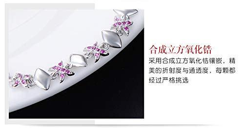 Tendencia Personalidad Creativa Pequeña Fragancia Pulsera de Circón S925 Pulsera de Flor de Diamante de Plata Esterlina Dulce Plata Mujer