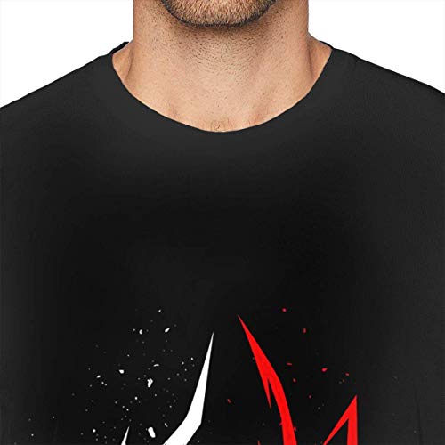 Tengyuntong UiikIIDl Camisetas y Tops Hombre Polos y Camisas Black Ve-Geta Sup-er Sa-iyanCasual Fun Cotton Round Neck Short Sleeve T-Shirt Men