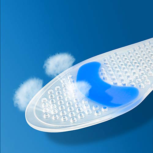 Termino Alivio del Dolor Pie Pads, Movimiento De Amortiguación Talón Gel Cojín Ratón Longitud Completa Ortopédicos Plantillas-A Aliviar, Espalda, Cadera, Pierna Y La Rodilla Plantilla 1 Par,L