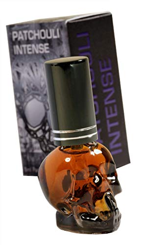 Teufelsküche - Nuestro pachulí más fuerte. Intenso perfume en linda botella en forma de calavera, frasco pequeño Extremadamente fuerte y duradero, 8 ml.