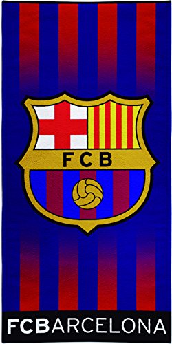 Textil Tarragó FCB - Escudo Toalla de Playa, Algodón, 75 cm x 150 cm