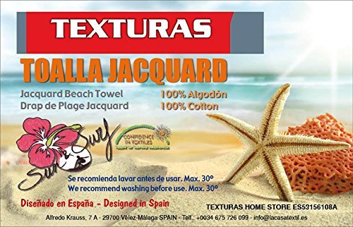 TEXTURAS SUN&SURF Toalla Playa DOBLE 752 A 150X170 Cms. Azul