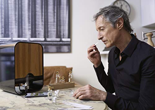 The Alchemist Atelier - Perfume Creation Kit - Scent Creator con 6 Cartuchos de Esencias - Negro con Tapa de Teca Oscura