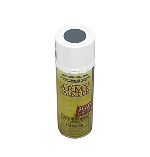 The Army Painter | Colour Primer | Uniform Grey | 400 mL | Espray Acrílico | Base para Pintura de Modelos Miniatura | Gris