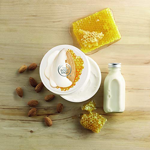 The Body Shop Almond Milk & Honey - Cremas Corporales (Almendra, Miel, Piel Seca, Piel Sensible, Hidratante, Calmante, 200 ml, Cazuela, 48 H)