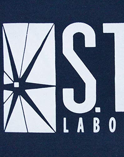 The Flash TV Series Star Laboratores Unisex-Adultos Suéter, Blue, Large