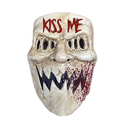 The Rubber Plantation TM 619219291729 The Purge Mask Kiss Me - Disfraz de Halloween para adulto, unisex, talla única