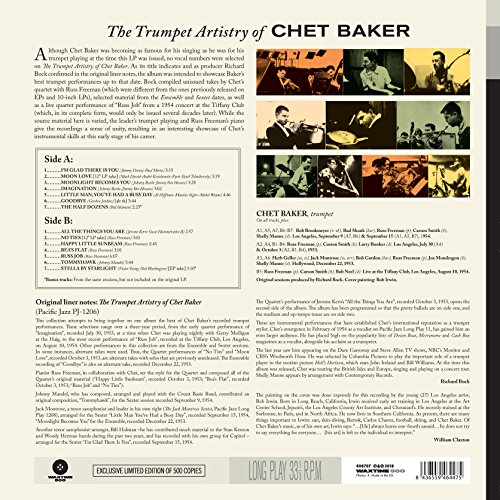 The Trumpet Artistry Of Chet Baker + 2 Bonus Tracks! (LP Collector's Edition Strictly Limited To 500 Copies!) [Vinilo]