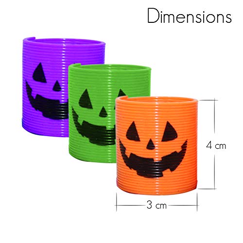 THE TWIDDLERS 36 Mini Muelles Mágicos de Halloween - 4 Estilos de Resortes de Juguete - Decoración Halloween - Piñata, Fiesta Regalos Bolsas, Trick or Treat Favores