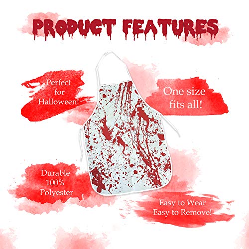THE TWIDDLERS Delantales Cubiertos de Sangre de Halloween - Paquete de 2 Halloween - Sangriento Carnicero Disfraces